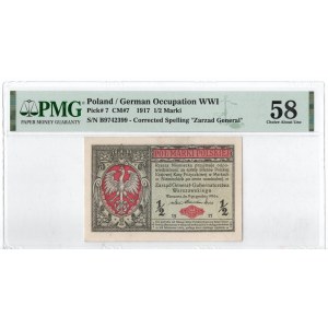 GG, 1/2 mkp 1916 B Generał - PMG 58