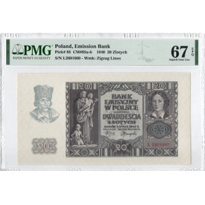 GG, 20 złotych 1940 L - PMG 67EPQ