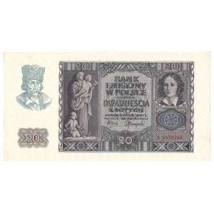 GG, 20 złotych 1940 A i K - zestaw (2 egzemplarze)