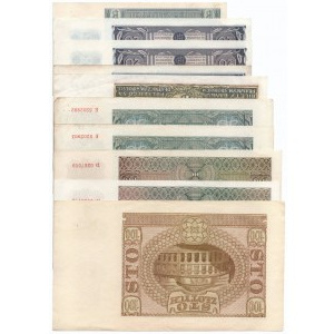 II RP/GG, Zestaw banknotów (10 egzemplarzy)