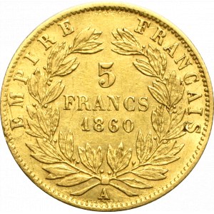 France, 5 francs 1860