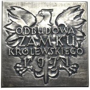 PRL, Medal Odbudowa Zamku Królewskiego w Warszawie 1971 - srebro
