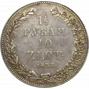 Congress Poland, Nicholas I, 1-1/2 rouble=10 zloty 1833, Petersburg