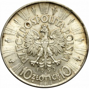 II Republic of Poland, 10 zloty 1939 Pilsudski