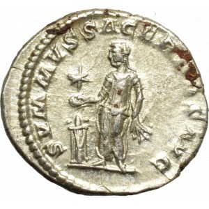Cesarstwo Rzymskie, Elagabal, Denar - Summus Sacerdos Aug