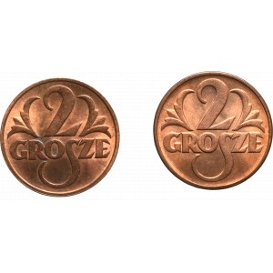 II RP, Zestaw 2 grosze 1937 i 1938
