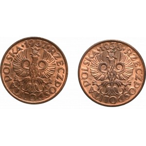 II RP, Zestaw 2 grosze 1937 i 1938
