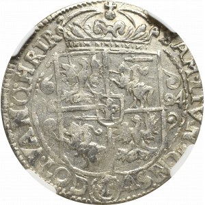 Sigismund III, 18 groschen 1624, Bromberg - NGC AU58