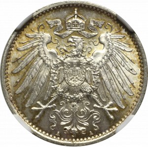 Germany, 1 mark 1915 A, Berlin - NGC MS68