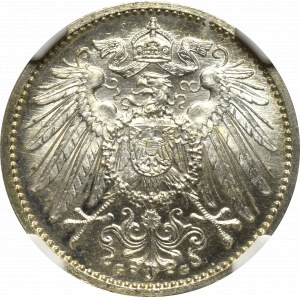 Germany, 1 mark 1915 G, Karlsruhe - NGC MS67