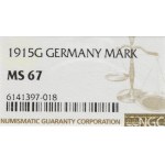 Germany, 1 mark 1915 G, Karlsruhe - NGC MS67