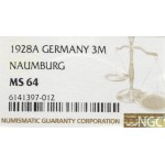 Germany, Weimar Republic, 3 mark 1929 Naumburg - NGC MS64