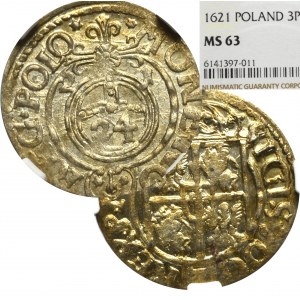 Sigismund III, 1,5 groschen 1621, Bromberg - NGC MS63