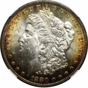 USA, Morgan dollar 1880 S -NGC MS62