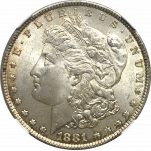 USA, Morgan Dollar 1881 - NGC MS63