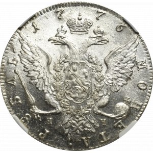 Rosja, Katarzyna II, Rubel 1776 ЯЧ - NGC AU55