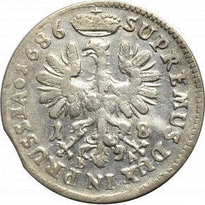 Prussia, 18 groschen 1686, Konigsberg