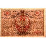 GG, 10 mkp 1916 Generał - RZADKI Biletów z dużej - PMG 30
