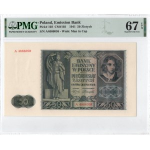 GG, 50 złotych 1941 A - PMG 67EPQ