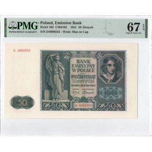 GG, 50 złotych 1941 D - PMG 67EPQ