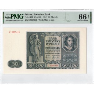GG, 50 złotych 1941 C - PMG 66EPQ