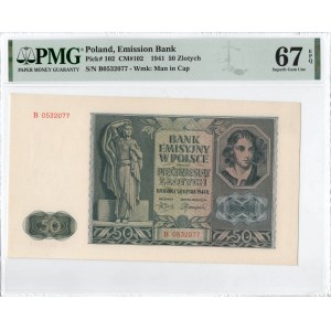 GG, 50 złotych 1941 B - PMG 67EPQ