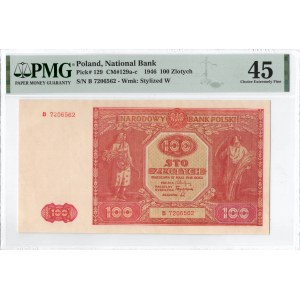 PRL, 100 złotych 1946 B - PMG 45