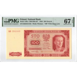 PRL, 100 złotych 1948 KR - PMG 67EPQ