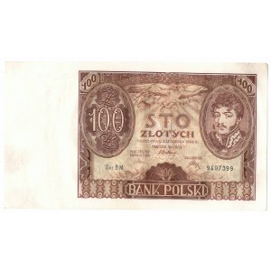 II RP, 100 złotych 1934 BM. dodatkowy znak wodny X