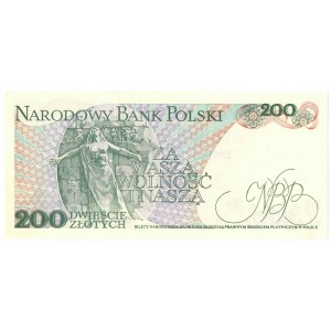 PRL, 200 złotych 1986 DR - z autografem Heidricha
