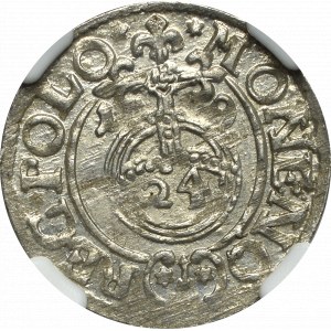 Sigismund III, 1/24 thaler 1619, Bromberg - NGC MS62