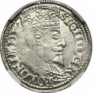 Sigismund III, 3 groschen 1597, Olcusia - NGC AU55