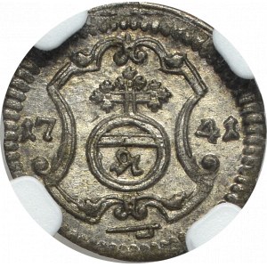 Germany, Saxony, Frierich August II, Heller 1741 - NGC MS64