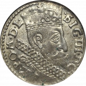 Zygmunt III Waza, Trojak 1598, Bydgoszcz - nieopisany NGC AU55