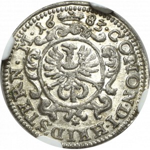 Schlesien, Duchy of Oels, Christian Ulricus, Kreuzer 1683 - NGC MS63