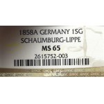 Germany, Schaumburg-Lippe, 1 silver groschen 1858 - NGC MS65