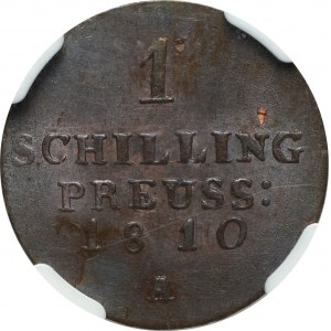 Germany, East Prussia, Schilling 1810 - NGC MS65 BN