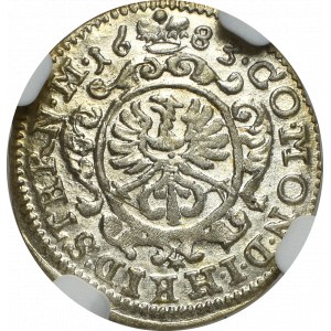 Schlesien, Duchy of Oels, Christian Ulricus, Kreuzer 1683 - NGC MS63