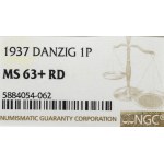 Free City of Danzig, 1 pfennig 1937 - NGC MS63+ RD