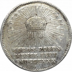 Austria, Franciszek II, żeton koronacyjny 1830