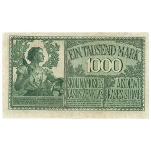 Kowno, 1000 marek 1918 - 6 cyfrowa numeracja