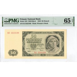 PRL, 50 złotych 1948 EC - PMG 65EPQ