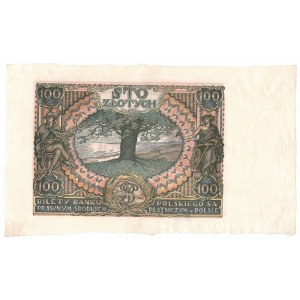 II RP, 100 złotych 1934 CF. - ręcznie wycięty z arkusza