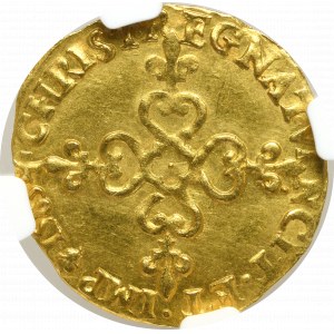 Henri III, Ecu d'or 1583, Rouen - NGC MS62