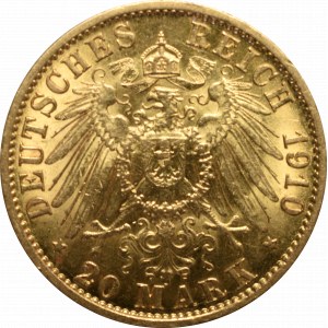 Germany, Preussen, 20 mark 1910 A