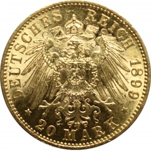 Germany, Preussen, 20 mark 1899