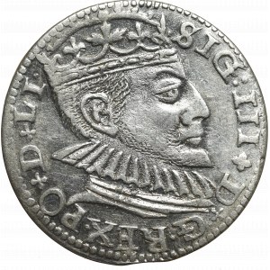 Zygmunt III Waza, Trojak 1590, Ryga - nieopisany Duża głowa