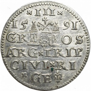 Sigismund III, 3 groschen 1591, Riga