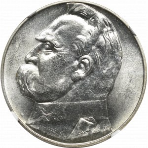 II RP, 10 złotych 1935 Piłsudski - NGC MS62