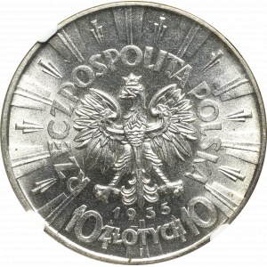 II Republic of Poland, 10 zloty 1935 - NGC MS62